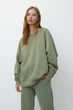 Світшот на флісі Pull & Bear хакі RJDMV354 S - изображение 1