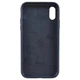 Чехол Fiji Silicone Case для Apple iPhone XS бампер накладка Full Soft Dark Blue - изображение 2