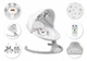 Шезлонг-гойдалка MoMi Kenani light grey, BULE00023 - зображення 7