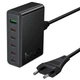 Сетевое зарядное устройство HOCO C152A Modern PD70W 6in1 (5USB-C и 1USB-A) (Black) (243489) - изображение 3