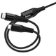 Дата кабель HOCO X123 Victory 2in1 Type-C to Lightning/Type-C 3A (1m) (Black) (243491) - изображение 5