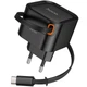 Мережевий зарядний пристрій HOCO C153A Changer With Retractable Cable Type-C PD20W (Black) (243527) - зображення 3