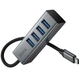 Перехідник HUB HOCO HB1C 4in1 (Type-C to 4xUSB 3.0) (0.2m) (Metal gray) (243563) - зображення 6