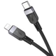 Дата кабель HOCO X109 Energy silicone Type-C to Lightning (3m) (Black) (243751) - зображення 3