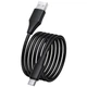 Дата кабель HOCO X124 Bien silicone USB to Type-C 3A (1m) (Black) (243546) - изображение 2