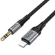 Аудио кабель Aux HOCO UPA33A Nuevo (Lightning to AUX 3.5mm) (1.5m) (Black) (243533) - изображение 5