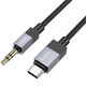 Аудио кабель Aux HOCO UPA32B Clever digital (Type-C to AUX 3.5mm) (1m) (Black) (231377) - изображение 2