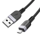 Дата кабель HOCO X109 Energy silicone USB to MicroUSB (3m) (Black) (243749) - изображение 4