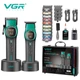Комплект VGR 2 в 1 V-885 S2 GREEN, аккумуляторная машинка для стрижки и триммер - изображение 1