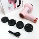 Антицеллюлитный массажер для тела с 4 насадками и 6 скоростями Deep Rolling Massager розовый - изображение 9