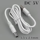 Кабель USB - DC 5V 5.5x2.1mm 80 см White - зображення 1