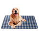 Багаторазова пелюшка для собак Derby Washable Reusable Pet Pee Pad, Blue Plaid 60х120 см - зображення 2