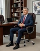 Офісне, комп'ютерне крісло Infinito Premium Comfort Brown з механізмом гойдання TILT та хромованою хрестовиною (до 120 кг) - зображення 5