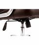 Офісне, комп'ютерне крісло Infinito Premium Comfort Brown з механізмом гойдання TILT та хромованою хрестовиною (до 120 кг) - зображення 12