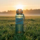 Спортивная бутылка KANGZYUAN 1000 мл (1 л) - Зеленая Tritan BPA-free, ударопрочная эко-бутылка с трубочкой и ремешком - изображение 5