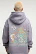 Худі на флісі Pull & Bear фіолетовий з принтом CDRAB192 M - изображение 4
