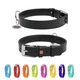 Нашийник для собак середніх порід шкіряний WAUDOG Glamour чорний, плоский, регульований, з QR-паспортом, M (30–39 см), ширина 20 мм, металева фурнітура, арт. 32931 - зображення 2