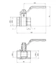 Кран шаровой Thermo Alliance Standart 1" ВВ прямой, PN40, рычаг SD600NW25PN40 - изображение 3