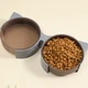 Миска Taotaopets 198807 Gray для котов двойная с ушками - изображение 2