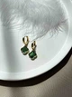 Серьги зеленые 5401 - изображение 8
