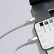 Кабель Baseus Cafule Metal Type-C to Lightning PD 20W (1m) white CATLJK-A02 - изображение 2