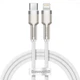 Кабель Baseus Cafule Metal Type-C to Lightning PD 20W (1m) white CATLJK-A02 - изображение 7
