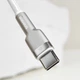 Кабель Baseus Cafule Metal Data Type-C 66W (1m) white CAKF000102 - изображение 4