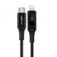 Кабель ACEFAST C6-01 Type-C to iP, 3A, 30W, 1.2m, nylon, zinc connectors, Black (6974316281030) (14668) - изображение 1