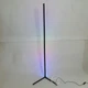 Торшер напольный угловой RGB LED 1.2 м, светодиодная лампа с пультом дистанционного управления, цветная подсветка для комнаты с питанием от USB, декоративное освещение для интерьера Черный DEL-014 - изображение 6