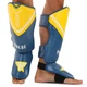 Защита голени и стопы кожаная для единоборств защита для ног Fistrage Fight Gear 7860 размер XL Blue-Yellow - изображение 4