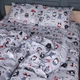 Комплект постільної білизни MirSon Бязь 17-0672 Silver Owlets 175 x 210 см (2200010182835) - зображення 1