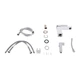 Змішувач для раковини Qtap Gemini (з гігієнічним душем) QTGEM272CRW45691 Chrome/White - зображення 7