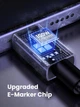 Кабель UGREEN L512 USB 2.0 Type-C to Type-C M-M 3m 100W 480Mbps Grey (45065) - зображення 4