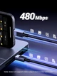 Кабель UGREEN L512 USB 2.0 Type-C to Type-C M-M 3m 100W 480Mbps Grey (45065) - зображення 5