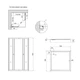 Душова кабіна Lidz Wawel SC80x80.SAT.LOW.GR, скло тон. 4 мм + Lidz Душовий піддон KAPIELKA ST80x80х14 - зображення 2