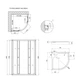 Душова кабіна Lidz Latwa SC90x90.SAT.LOW.FR, скло Frost 4 мм + Lidz Душовий піддон KAPIELKA ST90x90x15 - зображення 2