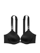 Комплект белья со стразами Victoria's Secret бюст Push-up и трусики тонг 1160122079 (Черный 36B/M) - изображение 5