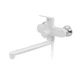 Змішувач для ванни Plamix Lucas-006 EURO SET White з шлангом, лійкою та кронштейном (PM0709) - изображение 4
