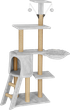 Кігтеточка для кота Springos з іграшкою 7-рівнева Сіра PA1042 (5907719457642) - зображення 1