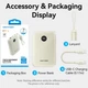 Универсальная батарея Vention 10000mAh 22,5W Fast Charging USB-A 2xUSB-C с встроенным кабелем Beige (FKAN0-C) - изображение 3