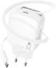 Мережевий зарядний пристрій з вбудованим кабелем USB Type-C Proove Fixtape GaN 30W Fast Charge USB Type-C White (621790003) - зображення 1