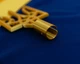 Навершя на прапор з прорізом, наконечник Тризуб на прапор, верхівка для прапора Золотистий - зображення 5