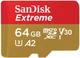 Карта памяти microSD 64GB C10 UHS-I U3 R170/W80MB/s Extreme V30 SanDisk (teh0013305) - изображение 2