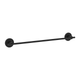 Держатель полотенце одинарное ZERIX DELUX M1301A Black (465 мм) (ZX4649) - изображение 2