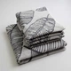 Набор махровых полотенец с рисунком перо 3шт GM Textile 50х90см, 50х90см, 70х140см 400г/м2 (Серый) - изображение 1