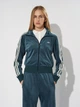 Толстовка на молнии без капюшона женская Adidas Originals X Liberty London Debossed Velvet Firebird JW5267 M Зеленая (4068811573416) - изображение 1