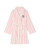 Халат Victoria's Secret Short Cozy Robe XS/S рожевий в смужку - зображення 3