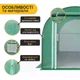 Садовая теплица Garden Green Mosquito Door 3×2 м 6 м² с москитной сеткой на входе металлический каркас диаметр трубы 19 мм 3 секции 6 окон зеленая пленка из УФ-4 - изображение 4