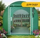 Садовая теплица Garden Green Mosquito Door 3×2 м 6 м² с москитной сеткой на входе металлический каркас диаметр трубы 19 мм 3 секции 6 окон зеленая пленка из УФ-4 - изображение 7