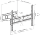 Uchwyt ścienny Manhattan Full-Motion TV Wall Mount with Post-Leveling Adjustment (MANHATTAN_462440) - obraz 9